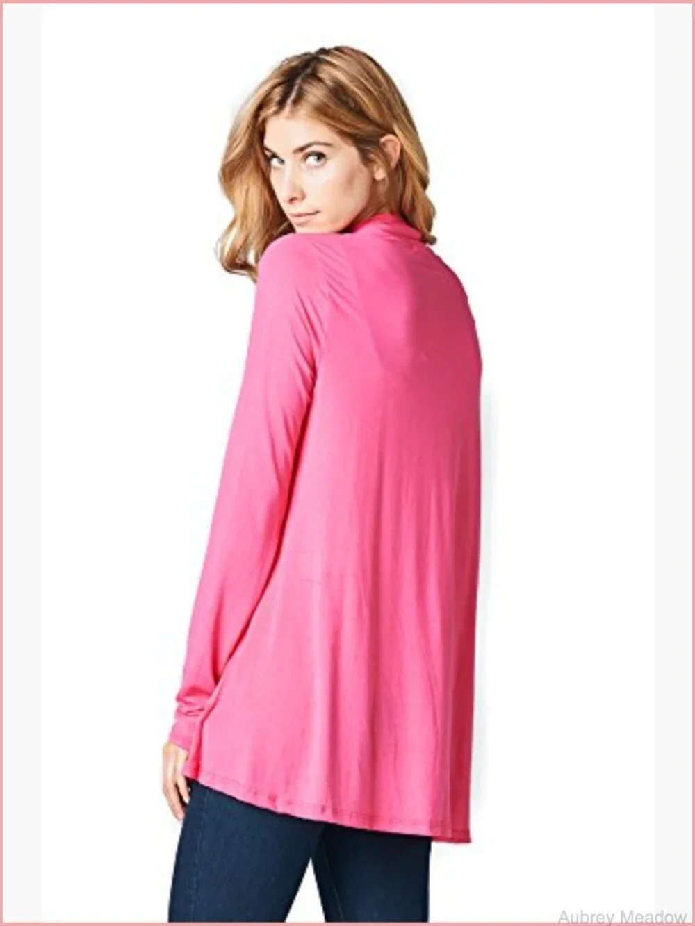 Long Sleeve Open Front Lightweight Viscose Cardigan